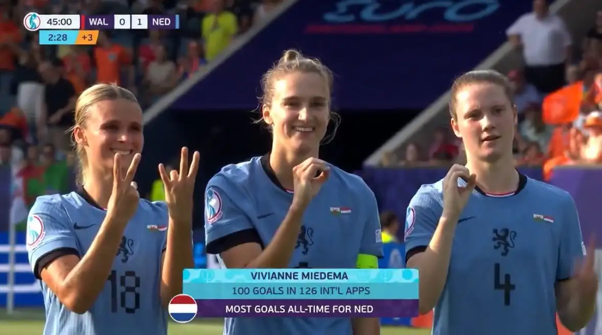 What a shot! Miedema´s 100th shot for the Netherlands is nominated for the Marta award