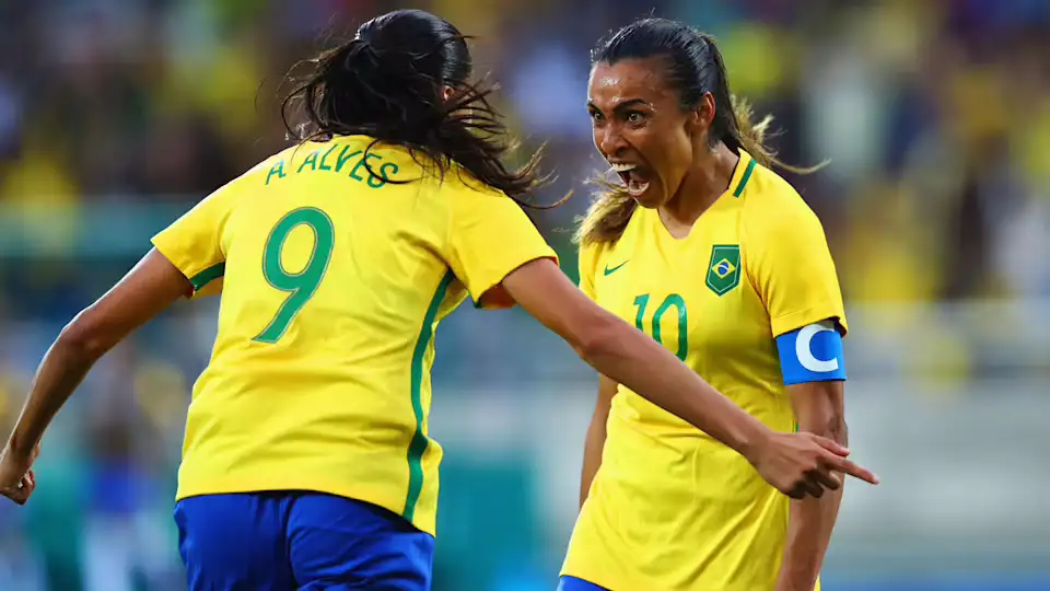 Marta's goal in the Brazil's first game at Paris Olympics 2024